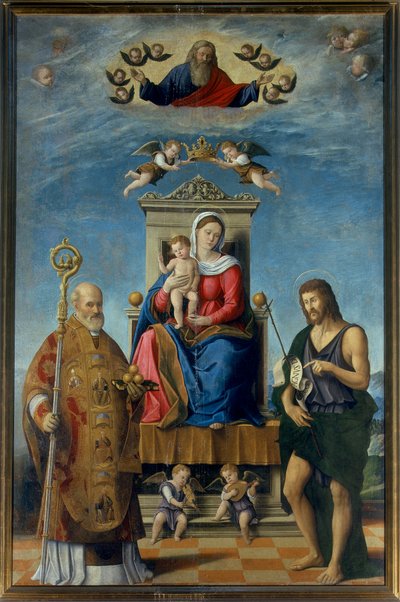 Madonna and Child with Saints Nicholas and John the Baptist by Fabrizio Santafede